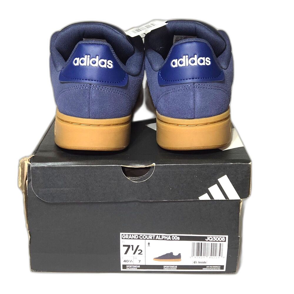 Adidas Grand Court Alpha 00s Navy Gum Sneakers Men’s 7.5 JQ3008 Tennis Lifestyle - Picture 4 of 7